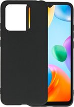 Dun TPU Hoesje Zwart Geschikt voor Xiaomi Redmi 10C | Back Cover Matte Zwart | Flexibel | Lichtgewicht | Ultra Dun