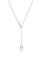 Elli Collier pour femme Collier en Y pour femme Pendentif solitaire Infini avec cristal en argent sterling 925