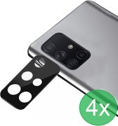 Camerascreenprotector 4x Geschikt voor Samsung Galaxy A32 4G - screen protector - glas - bescherm je camera - beschermglas - Zwart - ZT Accessoires