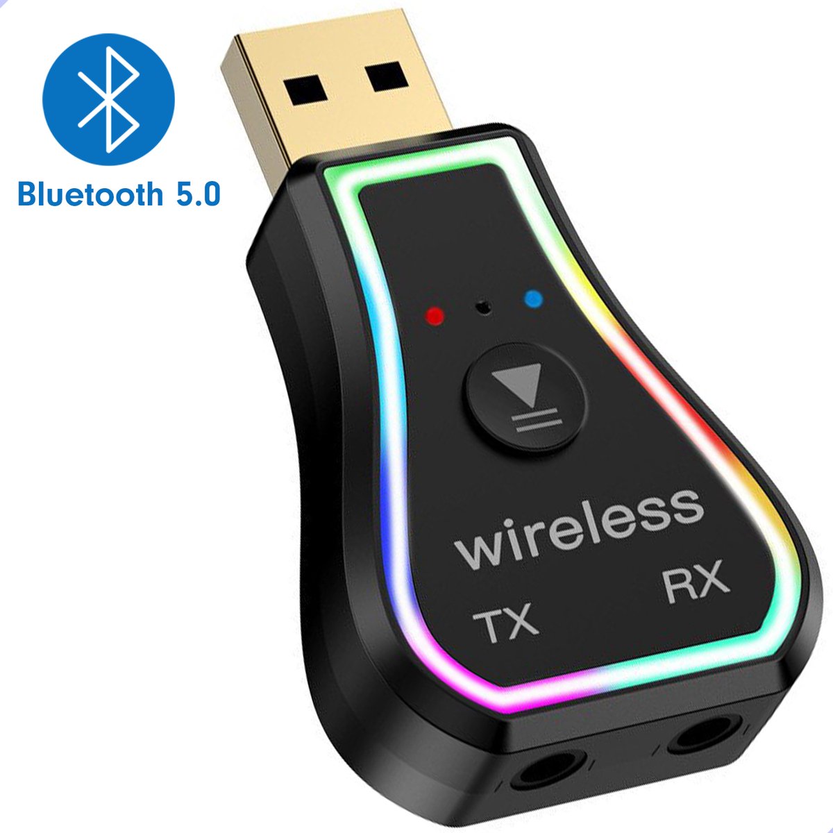 Émetteur et récepteur USB Bluetooth 5.0 2 en 1 - Portée jusqu'à 10 mètres -  Adaptateur | bol