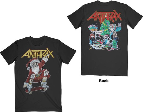 Anthrax - Vintage Christmas Heren Tshirt - XL - Zwart