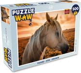 Puzzel Paard - Zon - Oranje - Legpuzzel - Puzzel 500 stukjes