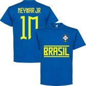 Brazilië Neymar JR 10 Team T-Shirt - Blauw - Kinderen - 152