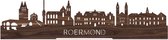 Standing Skyline Roermond Notenhout - 60 cm - Woondecoratie design - Decoratie om neer te zetten en om op te hangen - Meer steden beschikbaar - Cadeau voor hem - Cadeau voor haar - Jubileum - Verjaardag - Housewarming - Interieur - WoodWideCities