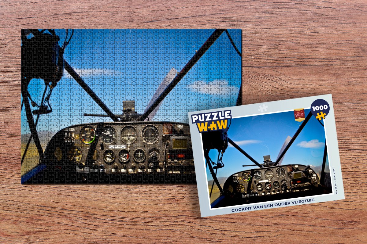 Puzzel Cockpit van een ouder vliegtuig - Legpuzzel - Puzzel 1000 stukjes volwassenen