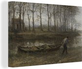 Canvas Schilderij De zandschipper - Schilderij van Jozef Israëls - 60x40 cm - Wanddecoratie