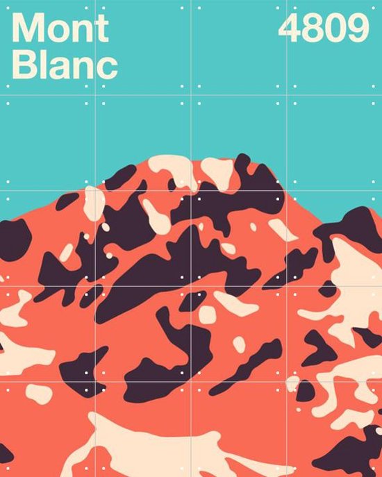 IXXI Mont Blanc - Wanddecoratie - Abstract - 80 x 100 cm