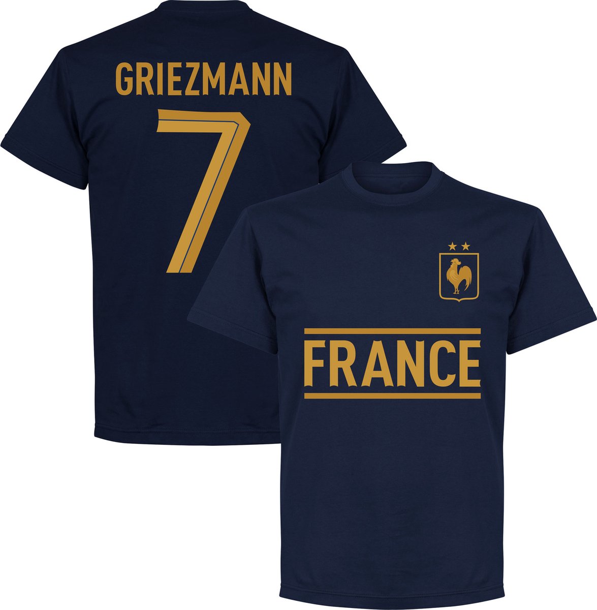 Frankrijk Griezmann 7 Team T-Shirt - Navy - XXL