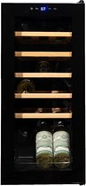 Vinata Premium Wijnklimaatkast Lavina Vrijstaand - Zwart - 18 flessen - 77 x 34.5 x 45 cm - Glazen deur