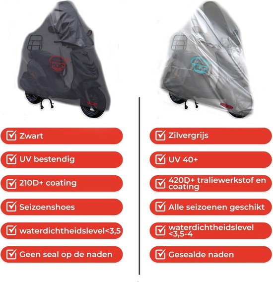 Piaggio Zip met scherm COVER UP HOC Scooterhoes stofvrij / ademend / waterafstotend Red Label van Piaggio — afbeelding 2