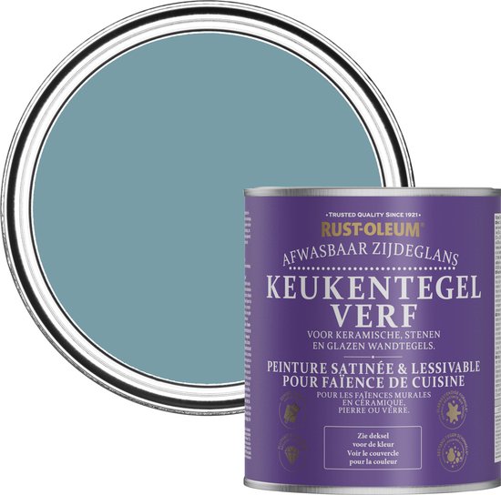 Peinture pour carrelage de cuisine Blauw Rust-Oleum brillant satiné - Océan Pacifique 750 ml