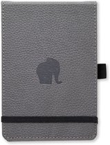 Dingbats A6 Pocket Wildlife Grey Elephant Notebook - Graphed