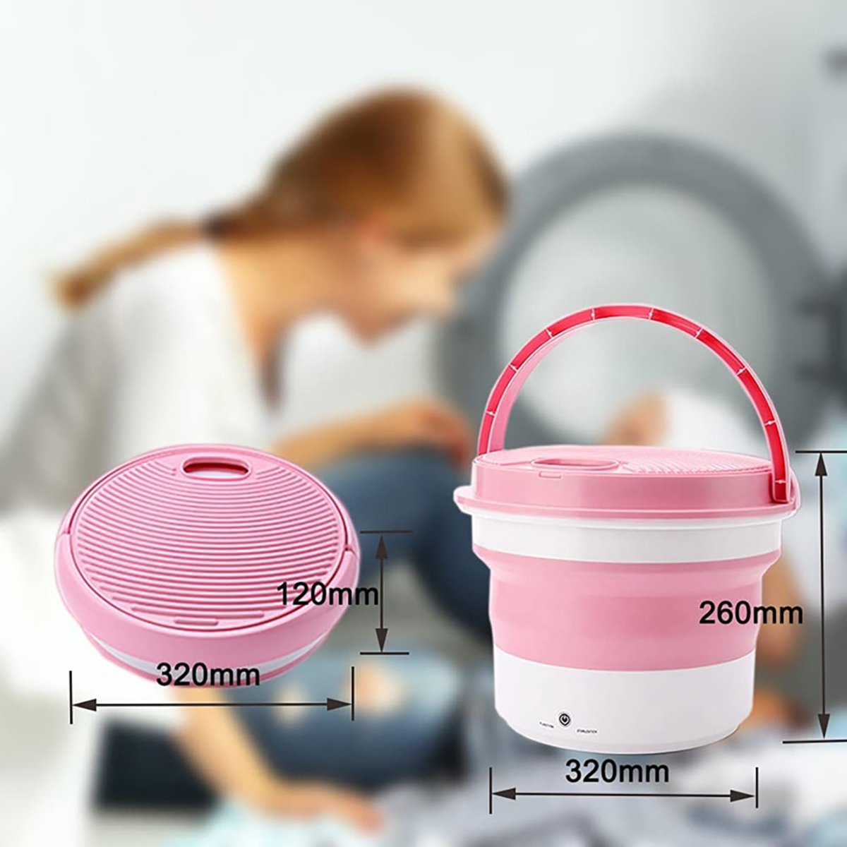 Mini machine à laver portable avec seau de sèche-linge pour chaussettes en  tissu sous-vêtements séchage centrifugeuse laveuse