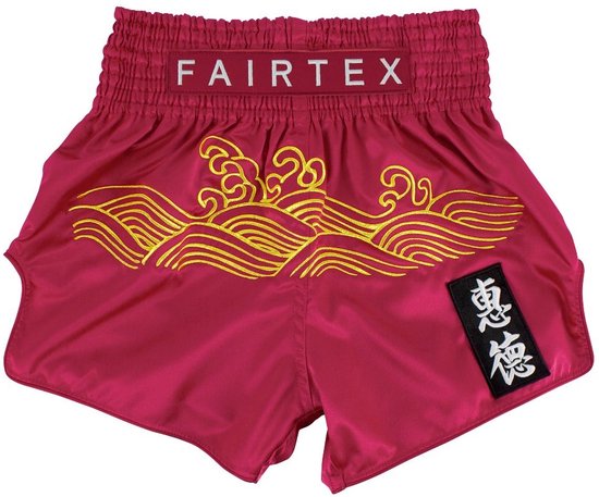 Foto: Fairtex bs1910 muay thai shorts golden river rood maat xl