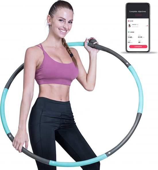Fitness Hoelahoep voor Kind en Volwassenen - Smart Hoelahoep - met Slimme Sensor en App - Verstelbaar - Hoelahoep - Hoepel fitness - Hoelahoep Volwassen - Hoelahoep Kind - Ezenia Sports
