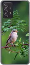 Geschikt voor Samsung Galaxy A53 5G hoesje - Vogel - Boom - Bos - Siliconen Telefoonhoesje