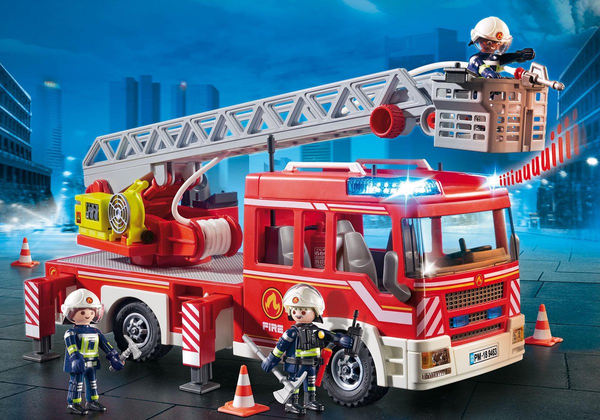 PLAYMOBIL City Action Brandweer ladderwagen - 9463 — afbeelding 7