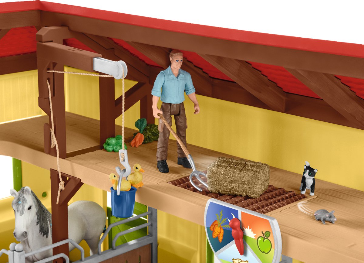 schleich FARM WORLD - Paardenstal - Paarden Speelgoed - 2 Paarden en Boerderij Speelfiguren - 82 onderdelen — afbeelding 22