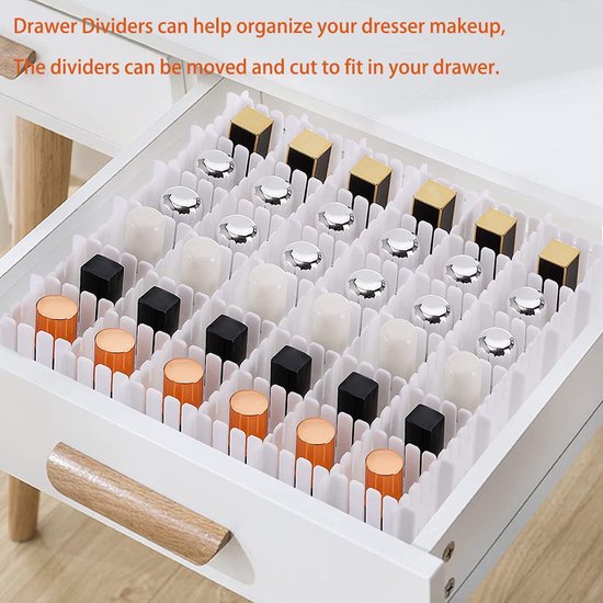 Storage Solutions Lade organizer - 8-delig - wit - kunststof - modulair