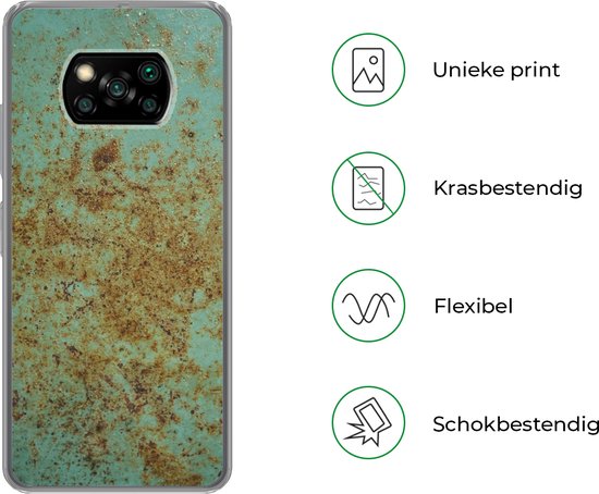 Xiaomi Poco X3 NFC - Rouille - Turquoise - Métal - Coque de téléphone en Siliconen