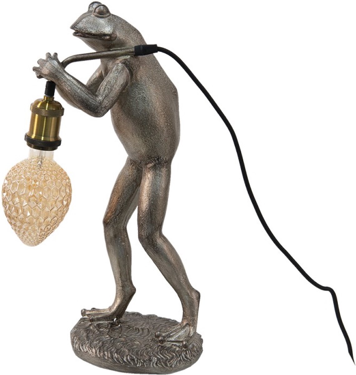 Vtw Living - Tafellamp - Sfeerlamp - Cadeau - Kikker - Goud - 49 cm