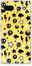 Silicone Back Cover Google Pixel 6A Telefoon Hoesje Punk Yellow