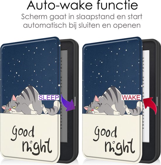 Hoes Geschikt voor Kobo Clara 2E Hoesje Bookcase Cover Book Case Hoes Sleepcover - Kat van MMOBIEL — afbeelding 5