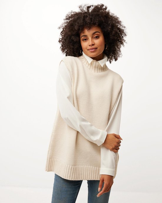 Mexx Knitted Spencer - Ecru - Femme - Maille - Taille XS