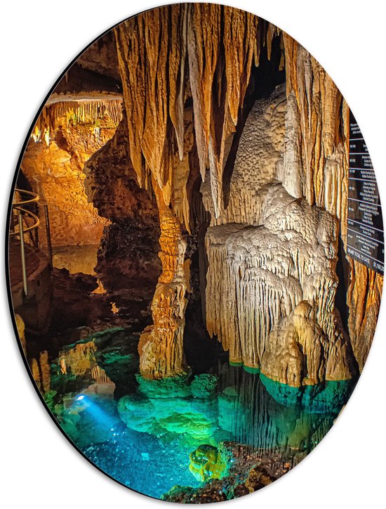 WallClassics - Dibond Ovaal - Luray Caverns - 30x40 cm Foto op Ovaal (Met Ophangsysteem)
