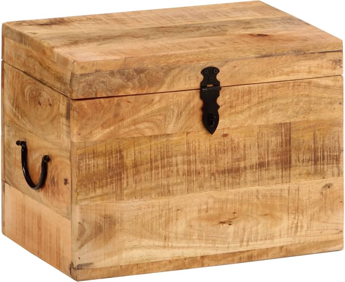 Opbergdoos 39x28x31 cm massief mangohout