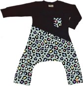 Spreid/ Pavlik/ Gips Onesie zwart panter mint gekleurd