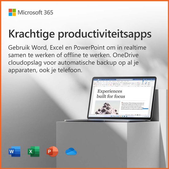 Microsoft 365 Personal - Office voor 1 gebruiker  – NL – 1 jaar abonnement - download - Microsoft