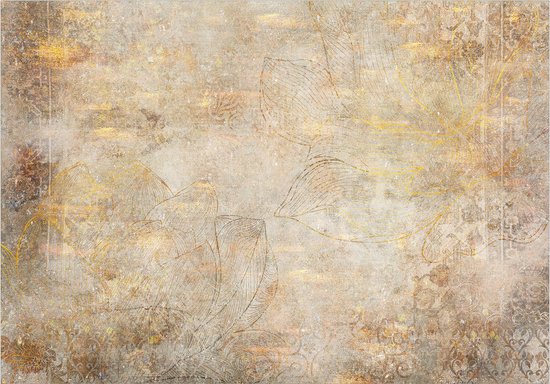 Fotobehangkoning - Behang - Vliesbehang - Fotobehang - Golden Etude - Gouden Kunst - 150 x 105 cm