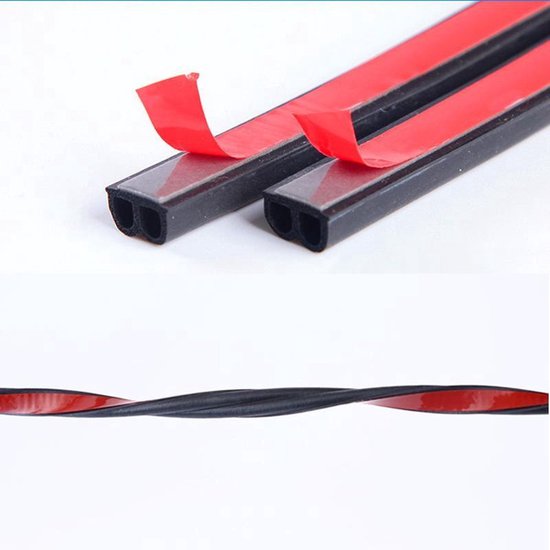8 meter u type 3 m rubber afdichting adhesive universele auto deuren afdichting seal automotive geluidsisolatie auto rubber strips - transparent 5 meters - kopen? | Korting tot 1