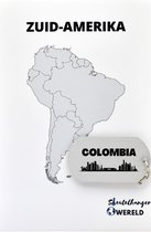Colombia Sleutelhanger inclusief kaart – Colombia cadeau – beste land- Leuk kado voor je Vriend om te geven - 2.9 x 5.4CM