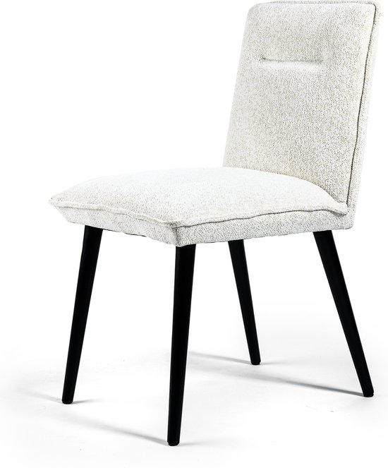 Eetkamerstoel Stof Naturel Zithoogte 50cm Stoel Javairo Heaven Giga Meubel