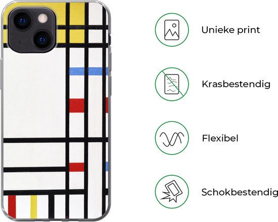 Coque iPhone 13 mini - Place De La Concorde - Piet Mondrian - Siliconen