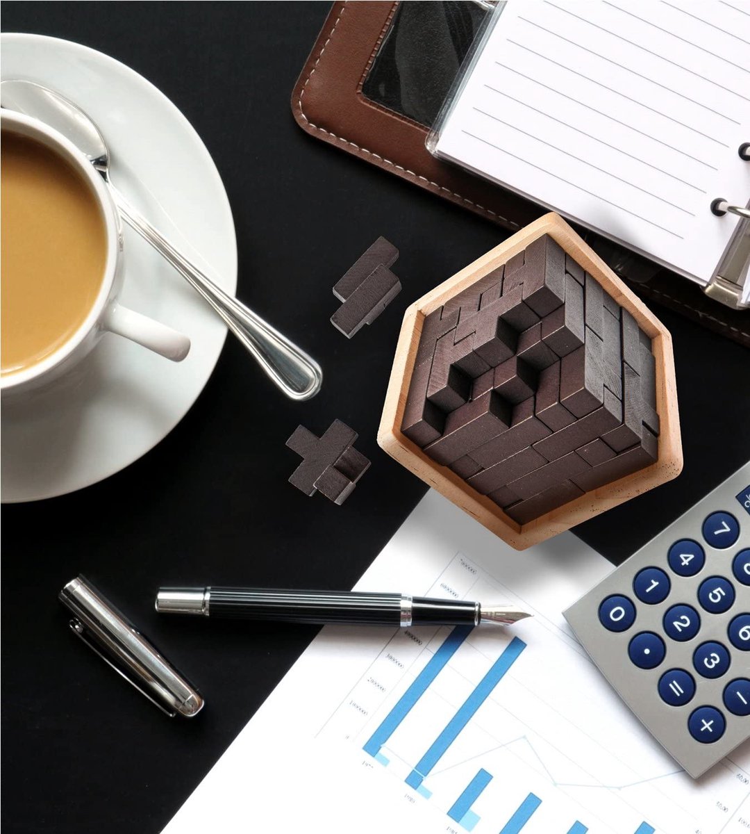 Originele 3D houten hersenkraker puzzel