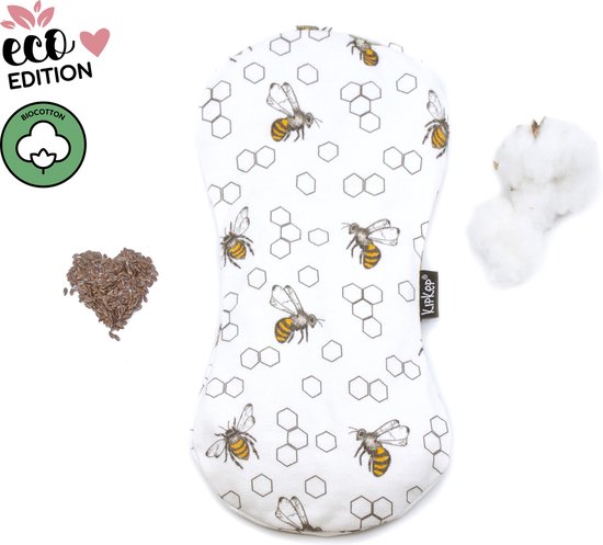 Losse hoes voor KipKep Woller - Woller Cover Eco Bee Special - ecru met bijtjes - biologisch katoen jersey — afbeelding 5
