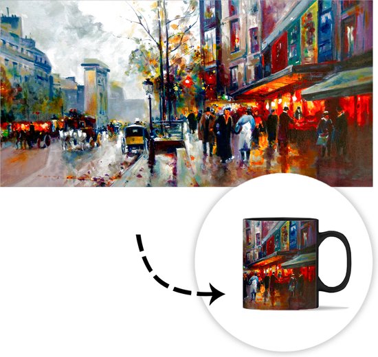 Mug Magique - Mug Photo sur Chaleur - Mug à Café - Peinture - Ville - Peinture à l'Huile - Mug Magic - Tasse - 350 ML - Mug à Thé