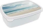 Broodtrommel Wit - Lunchbox - Brooddoos - Strand - Zee - Zomer - 18x12x6 cm - Volwassenen