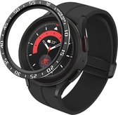 Strap-it Bezel ring tijd - Randbeschermer geschikt voor Samsung Galaxy Watch 5 Pro - zwart