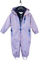 Ducksday – Geschenkset Regenpak + fleece onesie  – voor kinderen – peuters - Kerstpakket – Promo – Maat 110-116–  Joy - Blauw  - Rood - Wit
