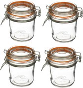 Set de 24x bocaux de conservation/bocaux de conservation en verre avec fermeture clip - 330 ml