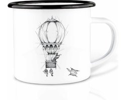 Ligarti Handgemaakte emaille mok Ballonvaarders 300ml