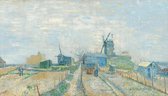 IXXI Montmartre: molens en moestuinen - Vincent van Gogh - Wanddecoratie - 80 x 140 cm