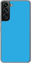Geschikt voor Samsung Galaxy S22 hoesje - Blauw - Licht - Kleuren - Siliconen Telefoonhoesje