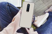 Geschikt voor OnePlus 8 hoesje - Grijs - Licht - Herfst - Siliconen Telefoonhoesje