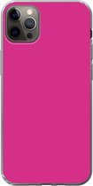 Geschikt voor iPhone 13 Pro Max hoesje - Fuchsia - Neon - Kleuren - Siliconen Telefoonhoesje