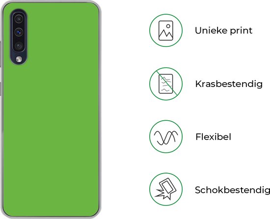 Telefoonhoesje Geschikt voor Samsung Galaxy A30s hoesje - Groen - Kleuren - Natuur - Siliconen Telefoonhoesje Telefoonhoesje